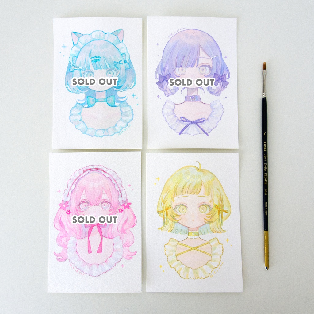 【アクリルガッシュ】Pastel Color Collection(全4種)┊原画