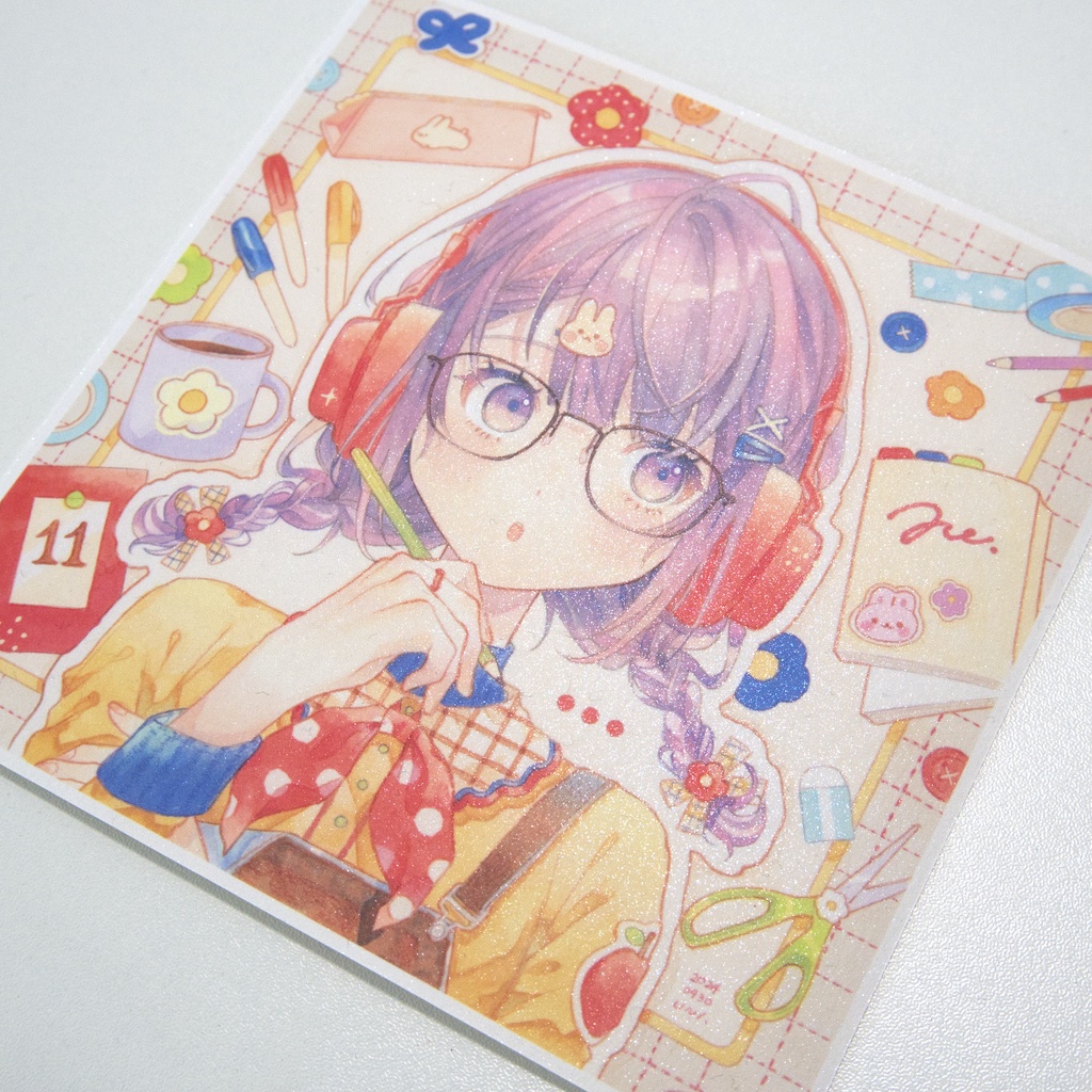 【新作】パステルカラー キラキラステッカーセット【4枚入り】