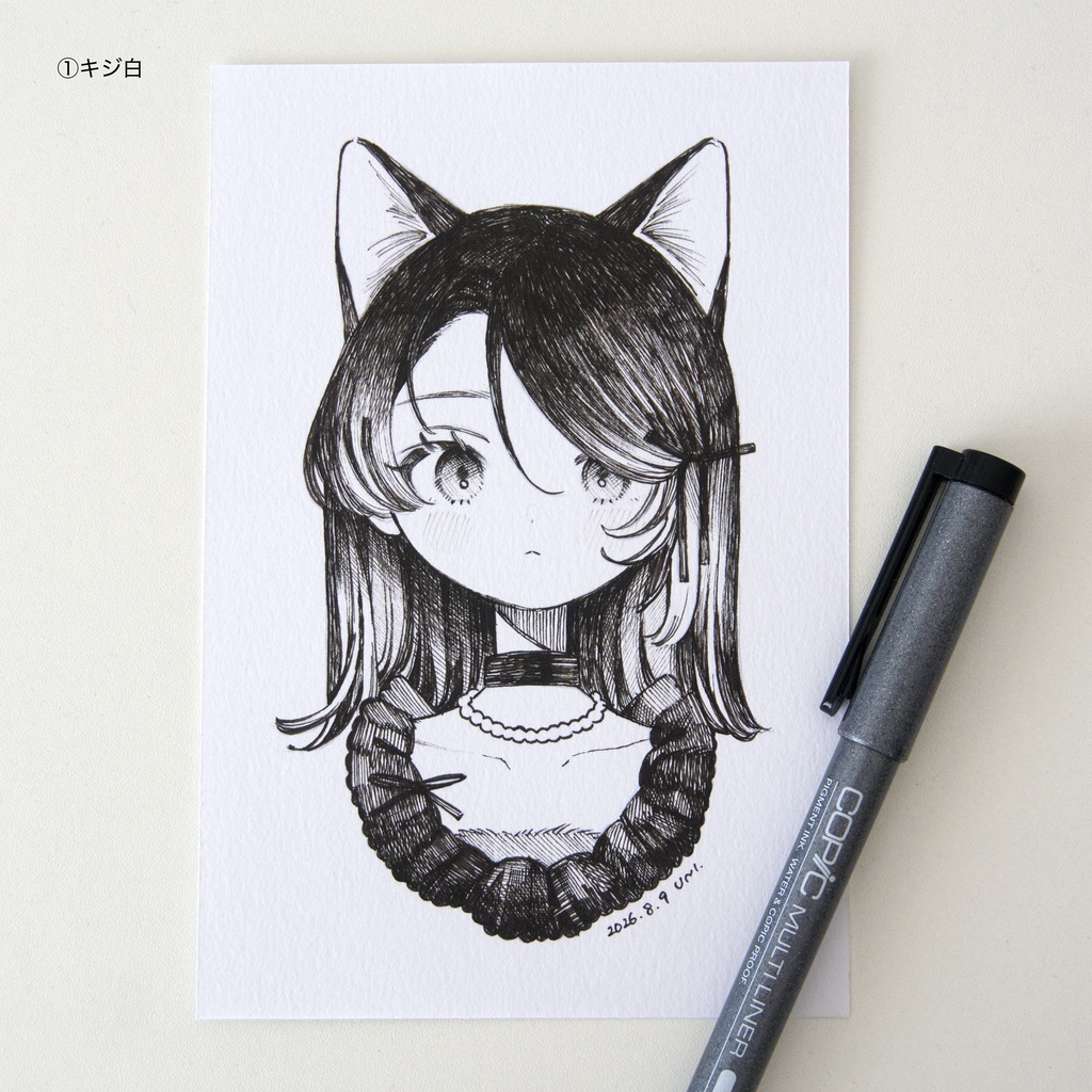 【ペン画】ねこねこコレクション(Mono)┊原画