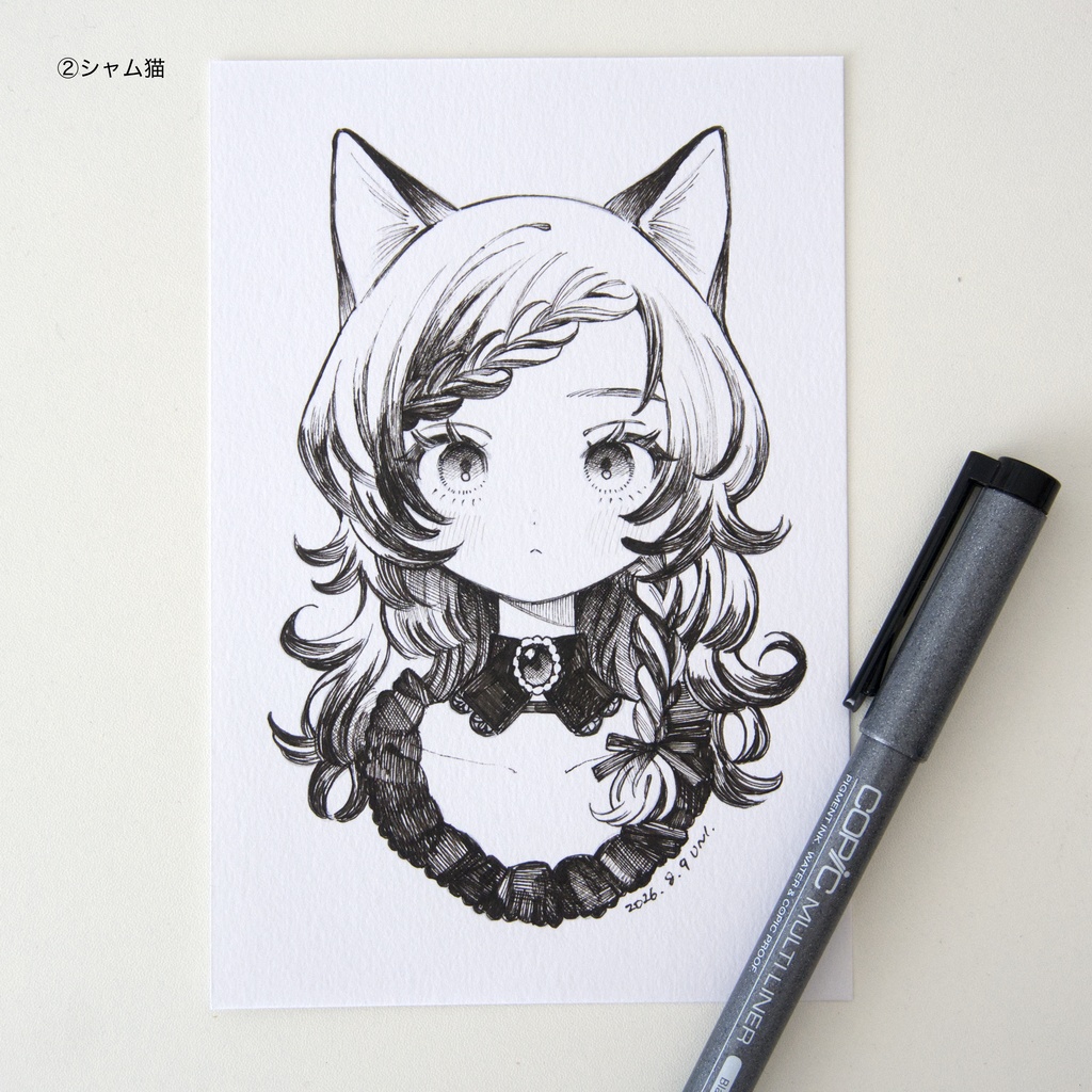 【ペン画】ねこねこコレクション(Mono)┊原画