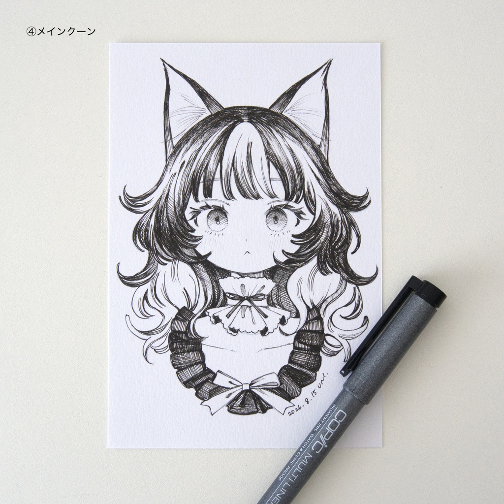 【ペン画】ねこねこコレクション(Mono)┊原画