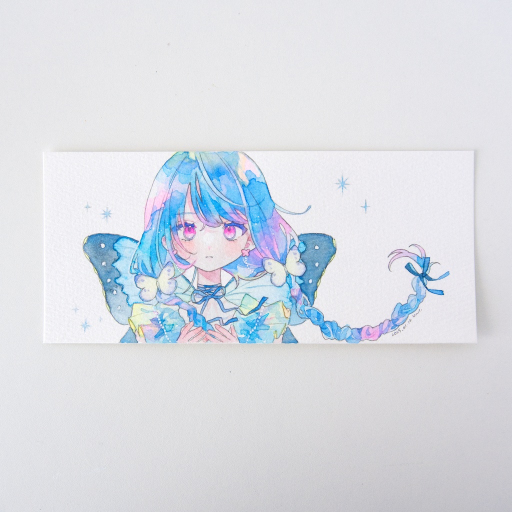 【Ohuhu水彩絵具】Papillon┊フレームレス原画