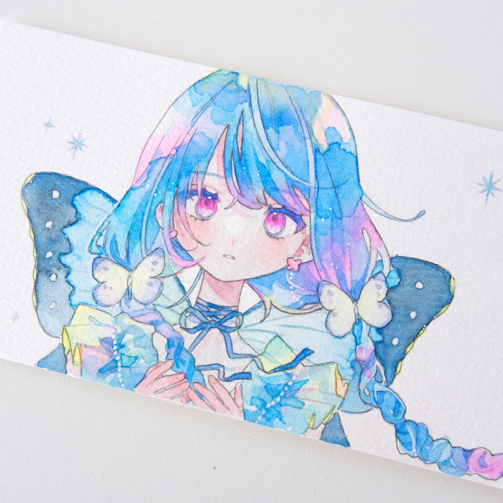 【Ohuhu水彩絵具】Papillon┊フレームレス原画