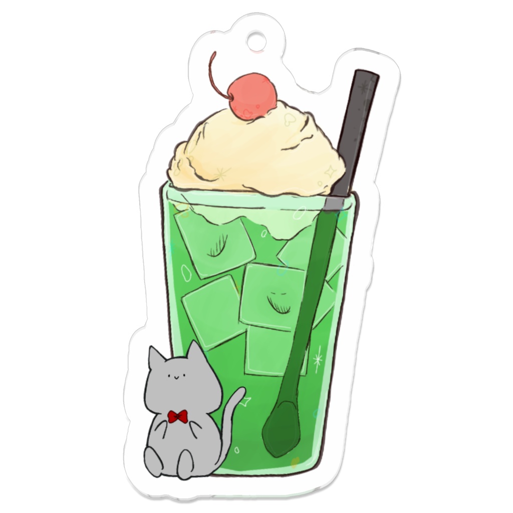 ねことクリームソーダ アクキー