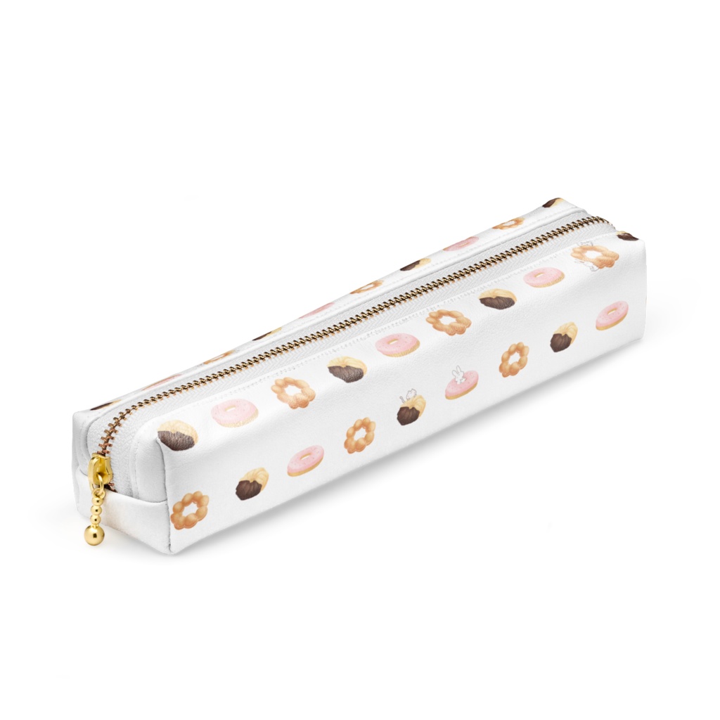 ねことうさぎとドーナツ ペンケース