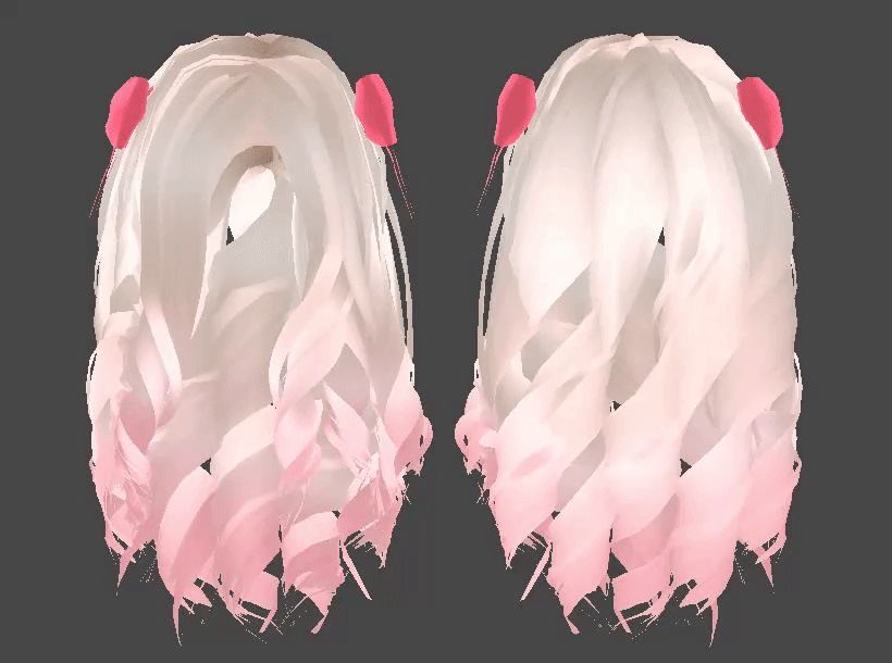 Curly hair for VRChat avatars