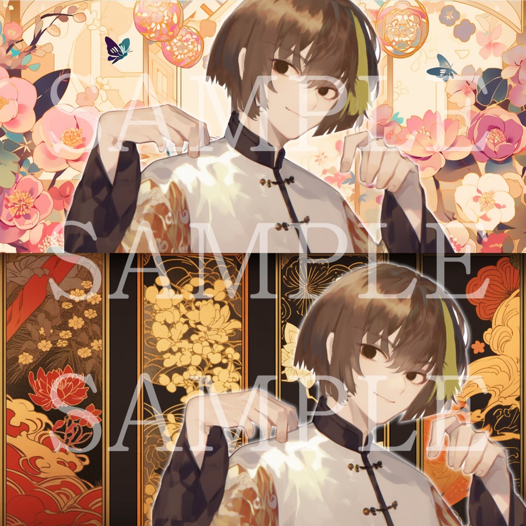 【無料配布】Vtuber向けサムネイル背景素材 和風・中華(AI生成)