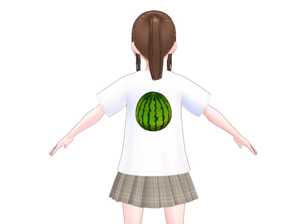 VRoid用スイカTシャツセット – 夏の爽やかデザインー