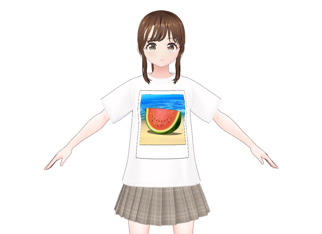 VRoid用スイカTシャツセット – 夏の爽やかデザインー