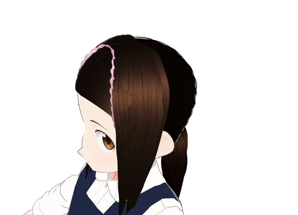学生風ローポニーテール