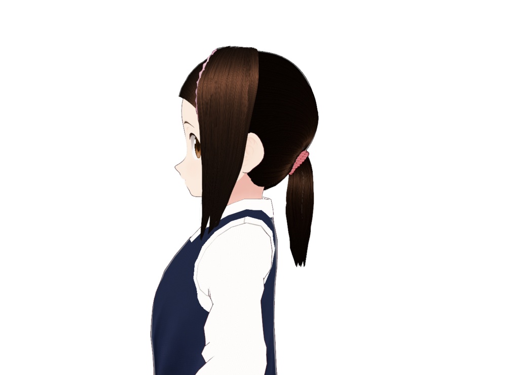 学生風ローポニーテール