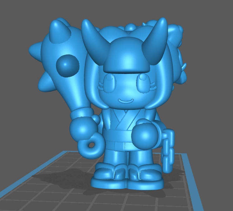鬼のかさねちゃんミニフィギュア3Dデータ