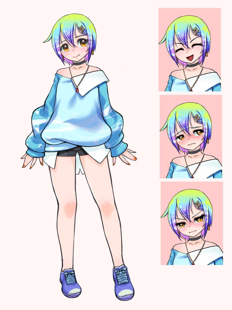 青い女の子