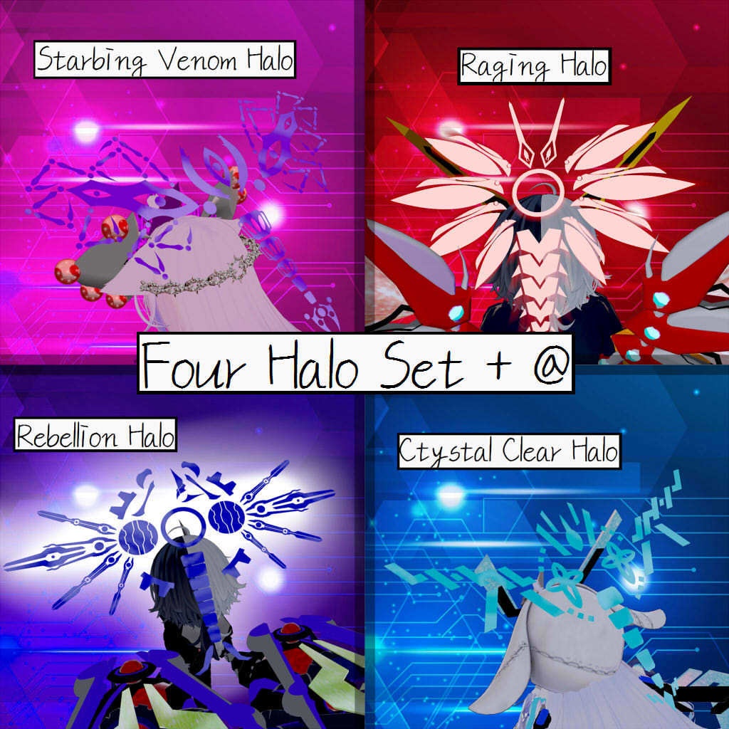 Four halo Set + @