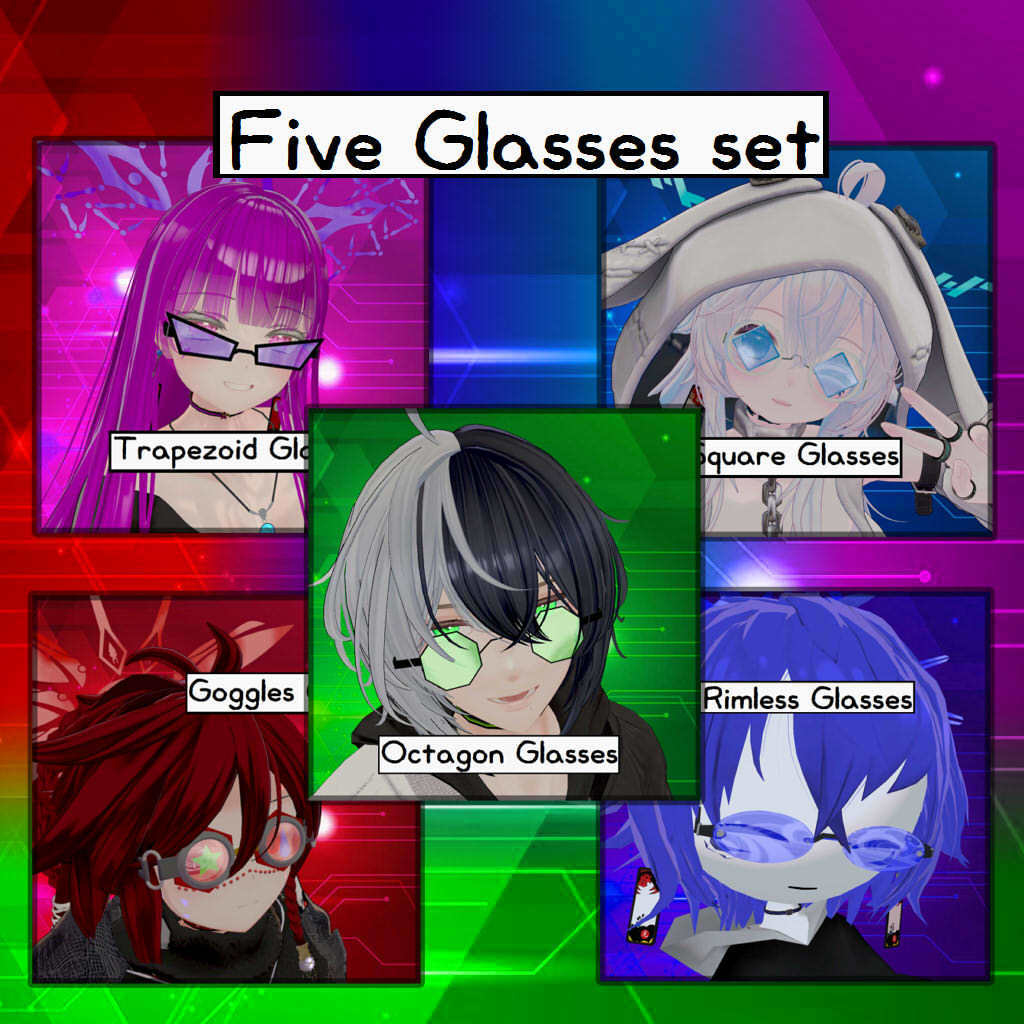 Five glasses set