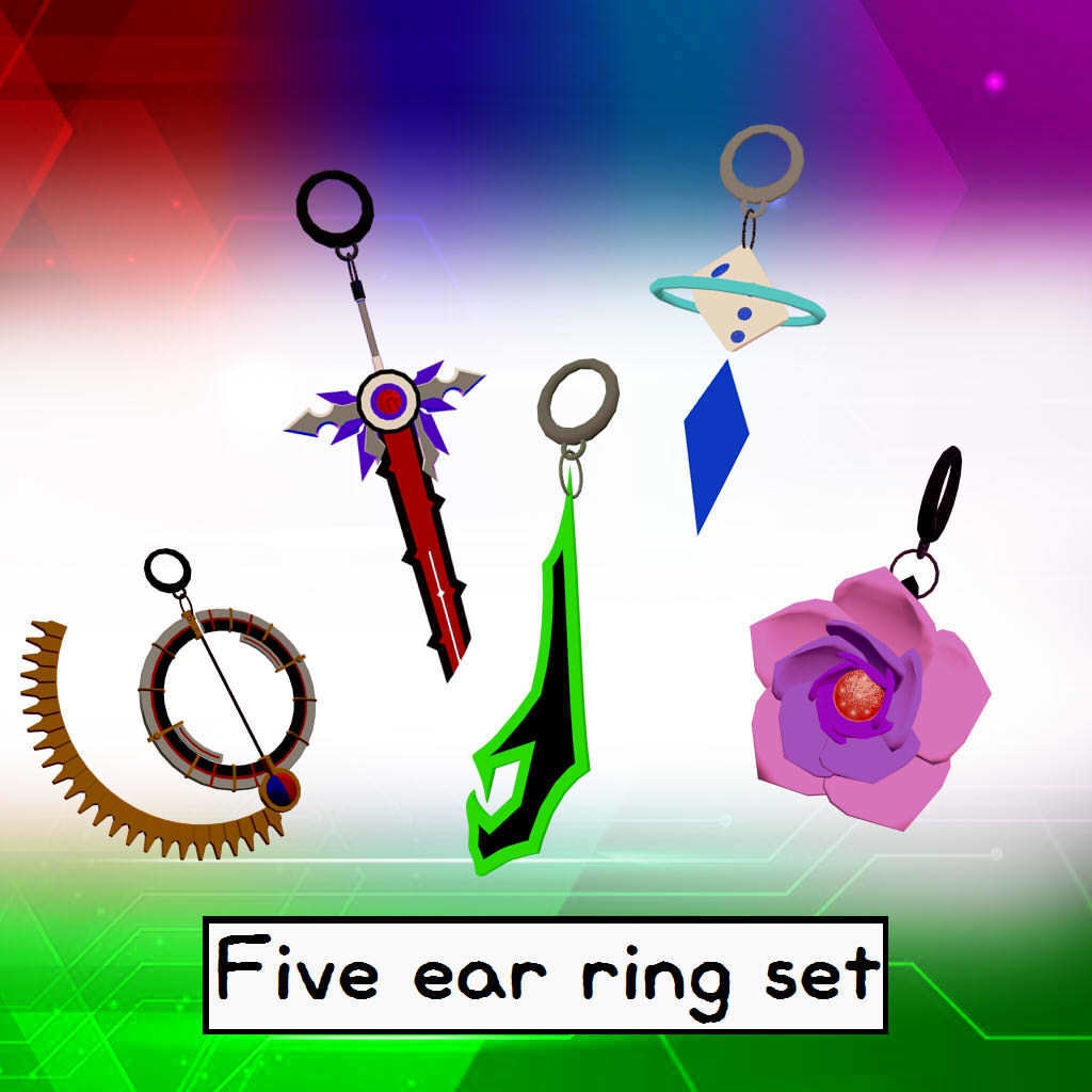 five ear ring set