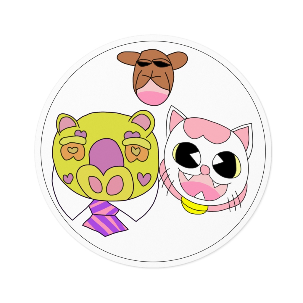 らくだぶひぶひにゃんステッカー