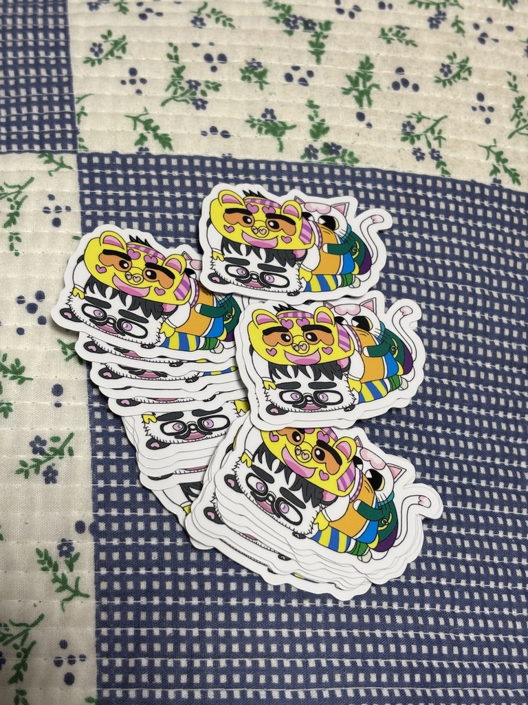 ぶひぶひなおやんぷにねこプリンスマホステッカー