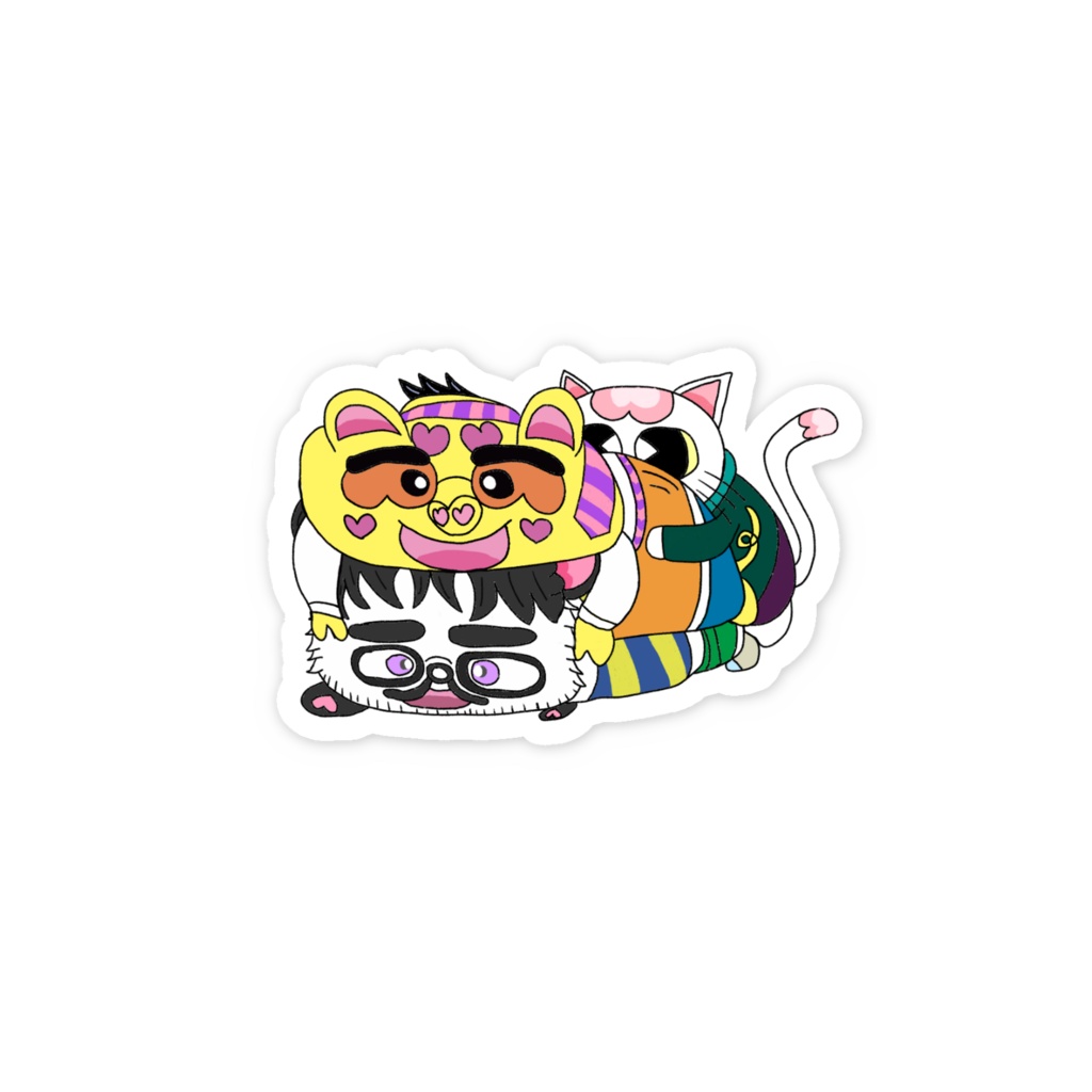 ぶひぶひなおやんぷにねこプリンスマホステッカー