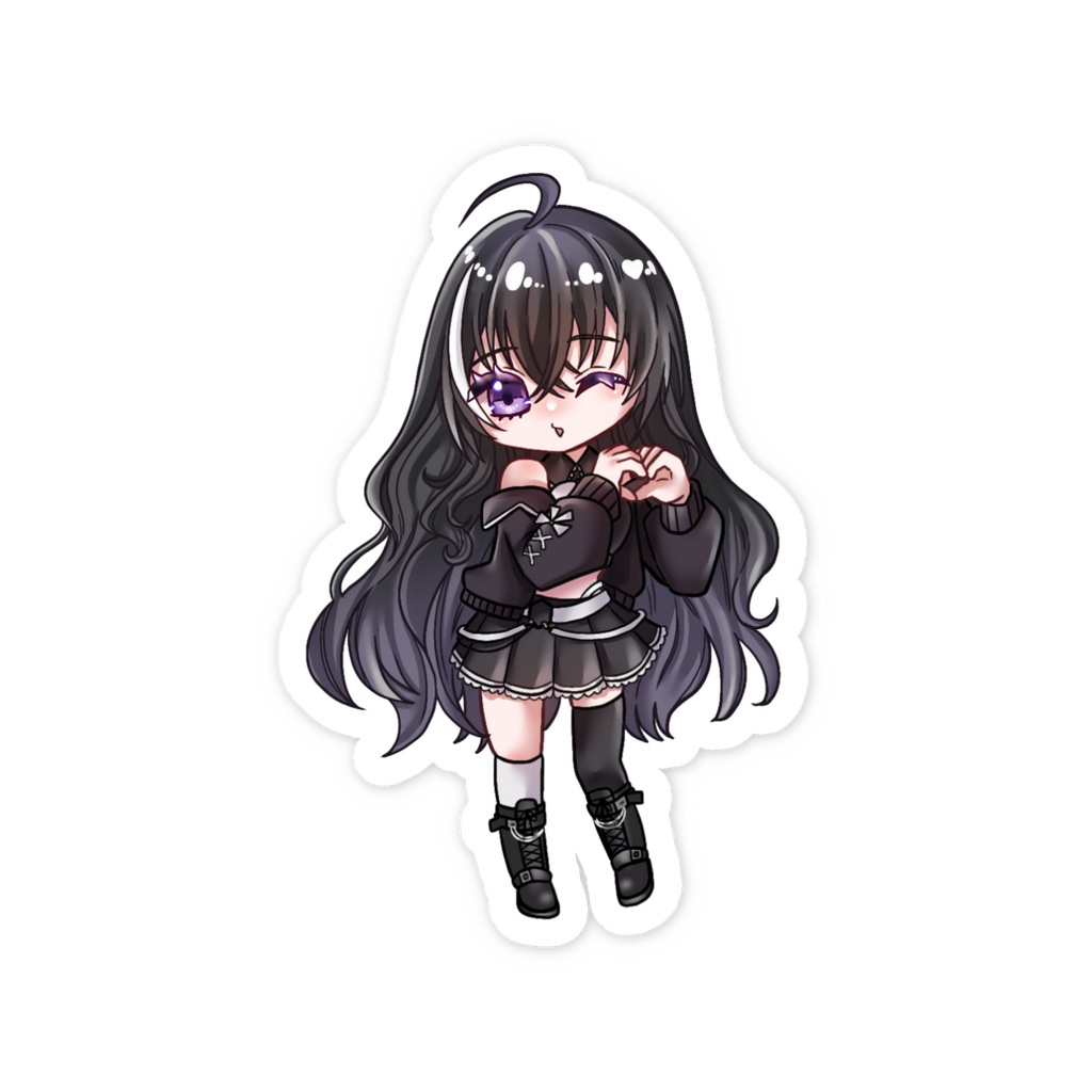 黒ちびしえるステッカー