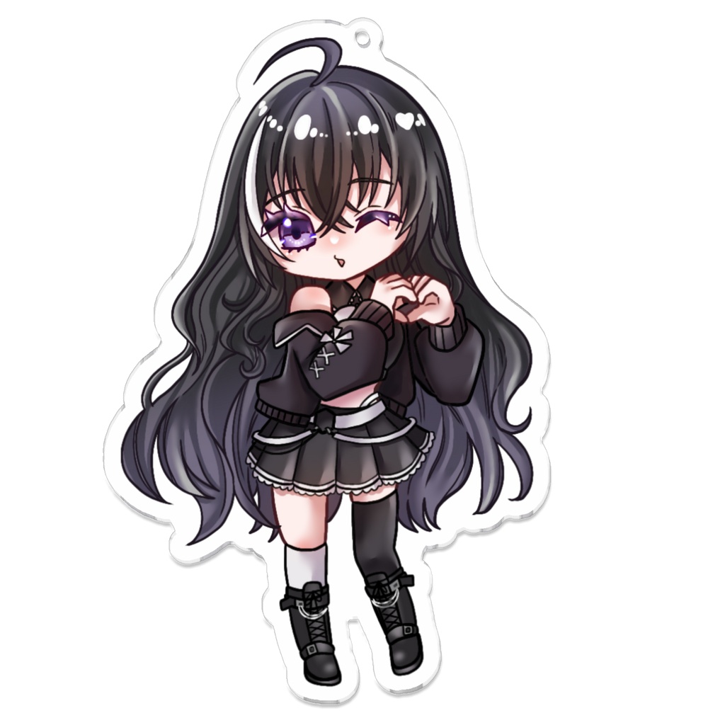 黒ちびしえるアクキー 2サイズあるよ✨