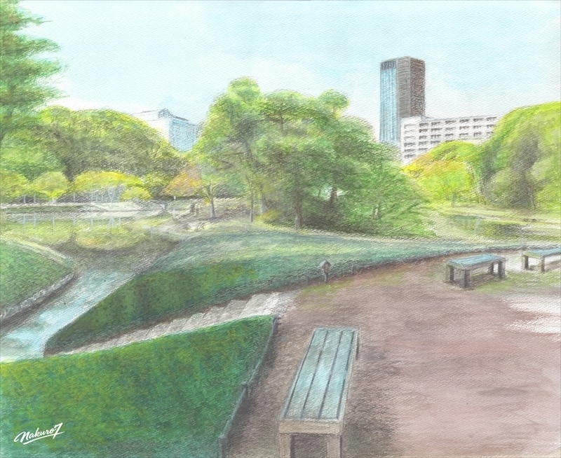 静寂の大泉水｜水彩画114作目【高解像度デジタル版】