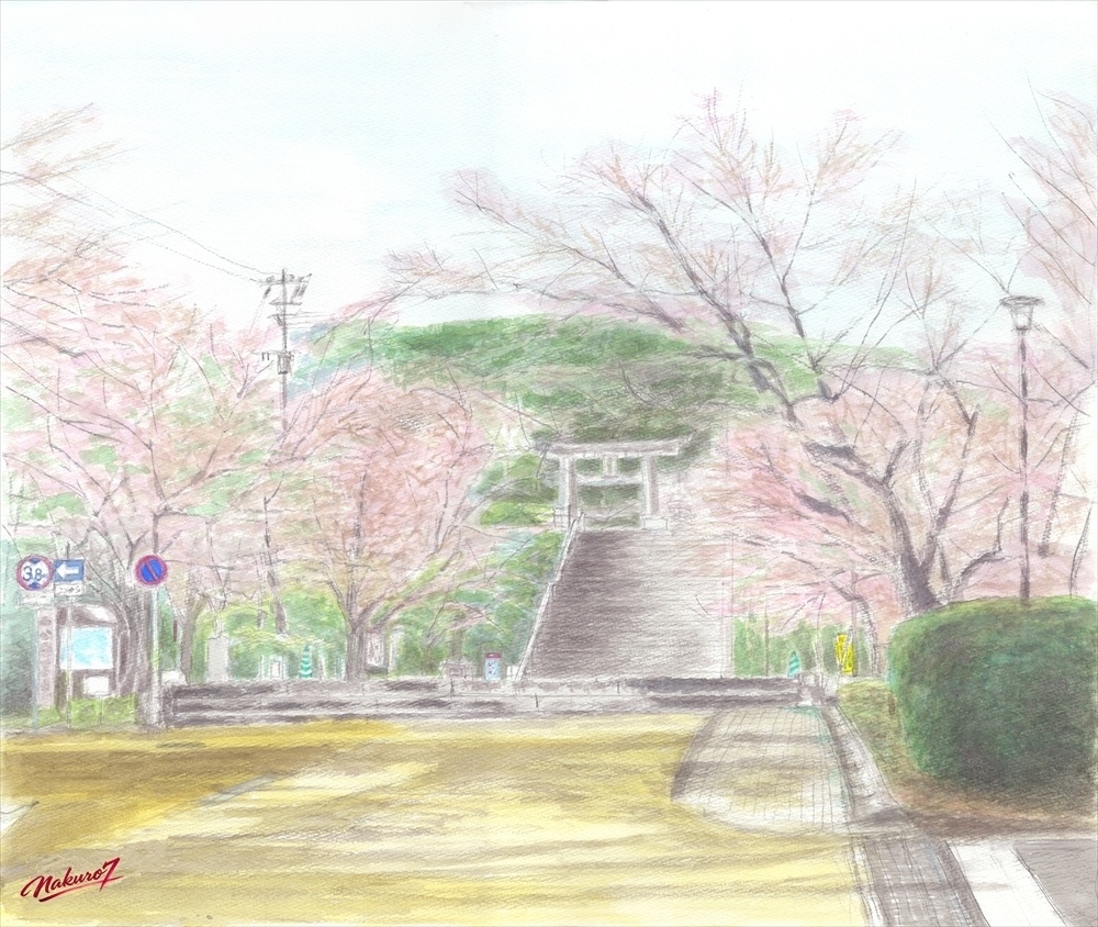 福岡 西公園の桜Ⅱ|水彩画67作目【高解像度デジタル版】