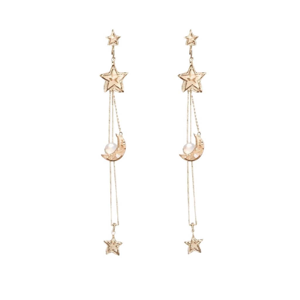 月と星アクセ素材15種セット【イヤリング・ピアス素材2】