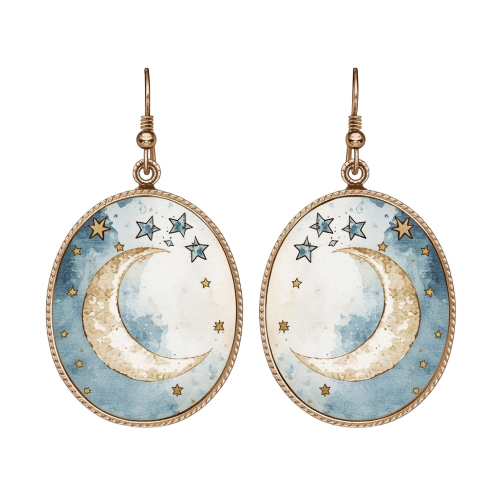 月と星アクセ素材15種セット【イヤリング・ピアス素材2】