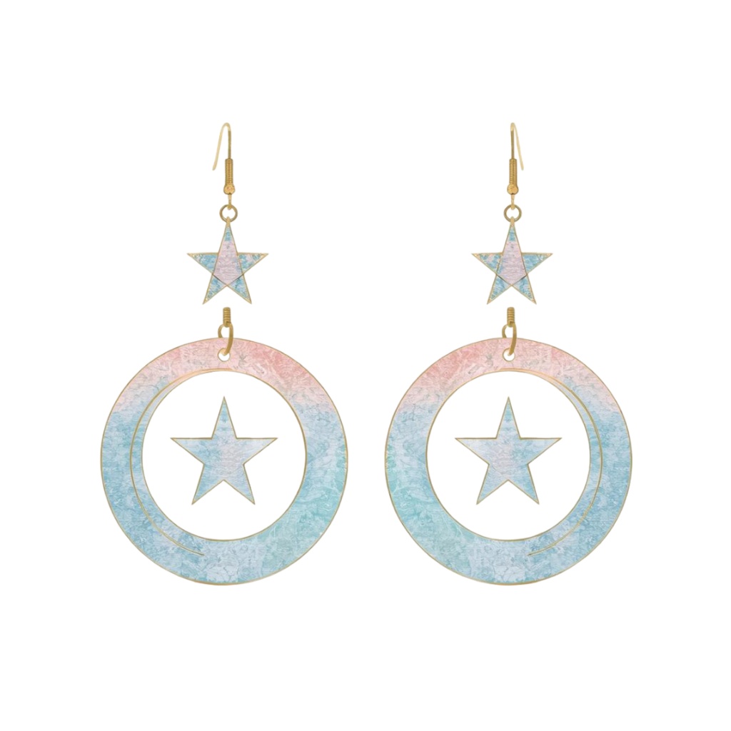 月と星アクセ素材15種セット【イヤリング・ピアス素材2】