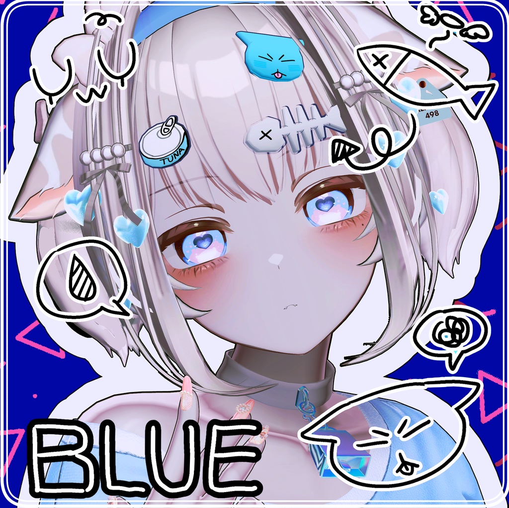 [VRChat] Cat_Hairpin_Set - T4CTU2 - BOOTH