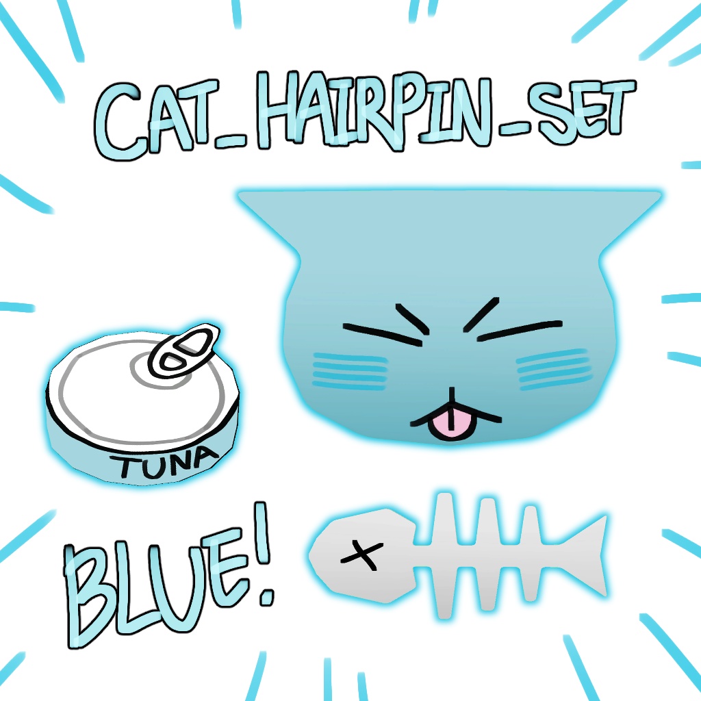 [VRChat] Cat_Hairpin_Set - T4CTU2 - BOOTH