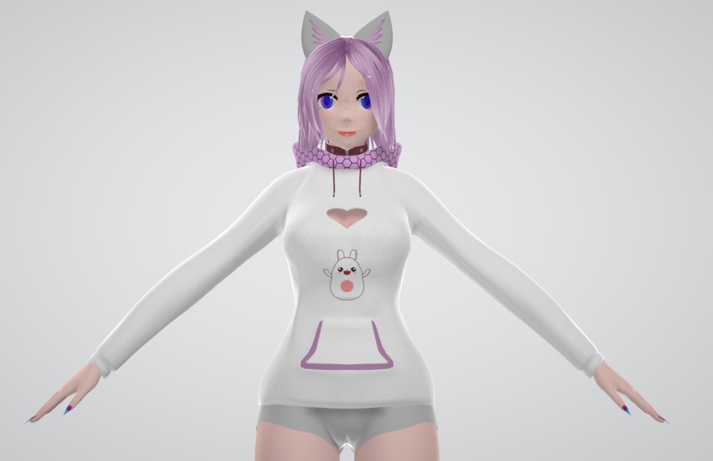 Cute Hoodie VRChat - Panda's female base