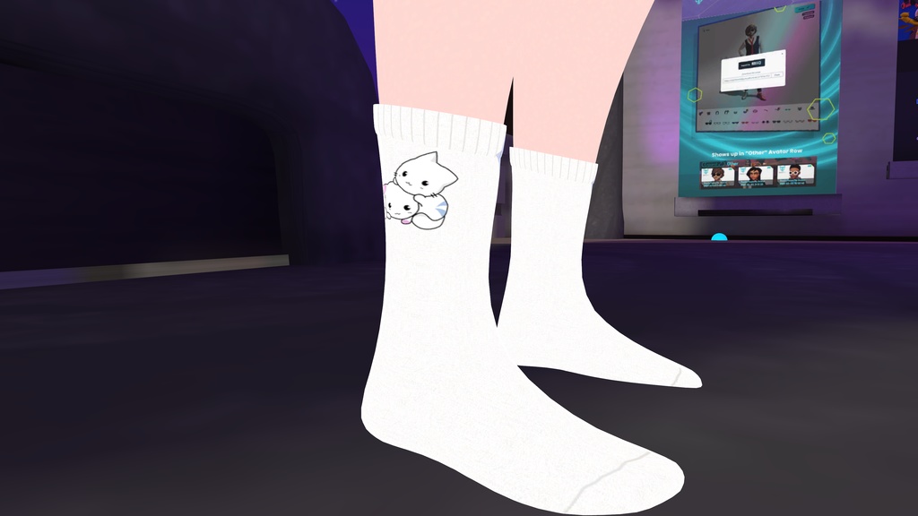 Cute socks - Panda's female base (Low poly & High poly)