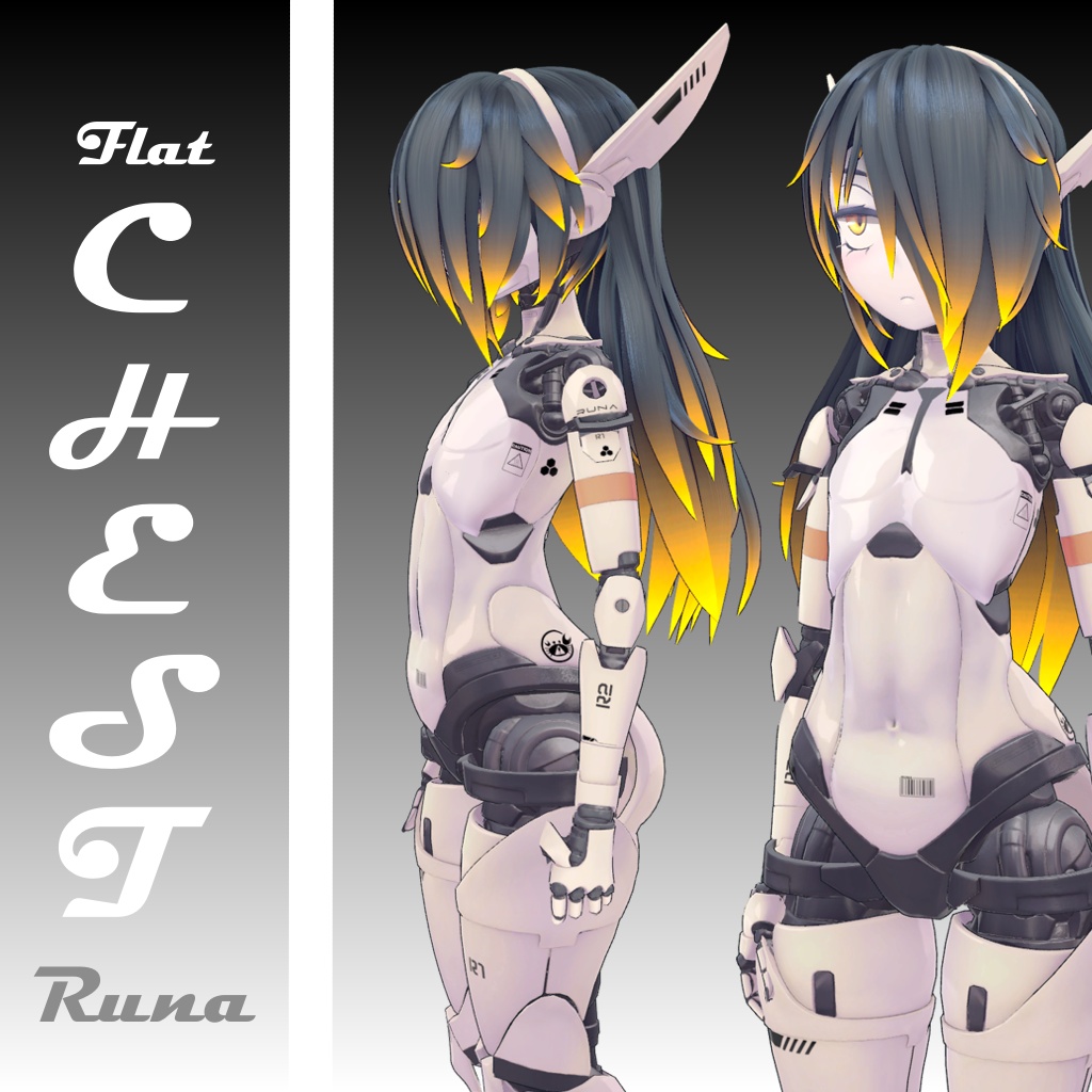 VRChat Runa/Luna - Flat chest