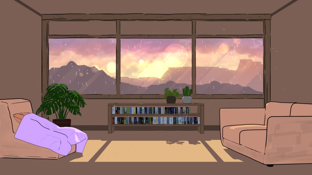 Animated Background - Rainy Afternoon