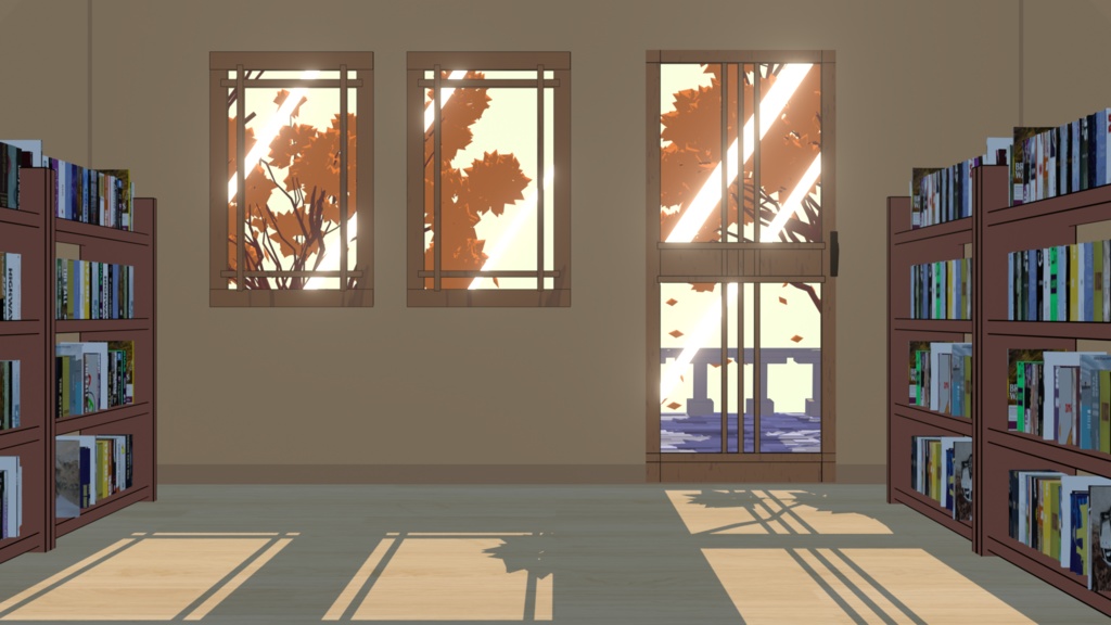 Animated Background - Autumn Library