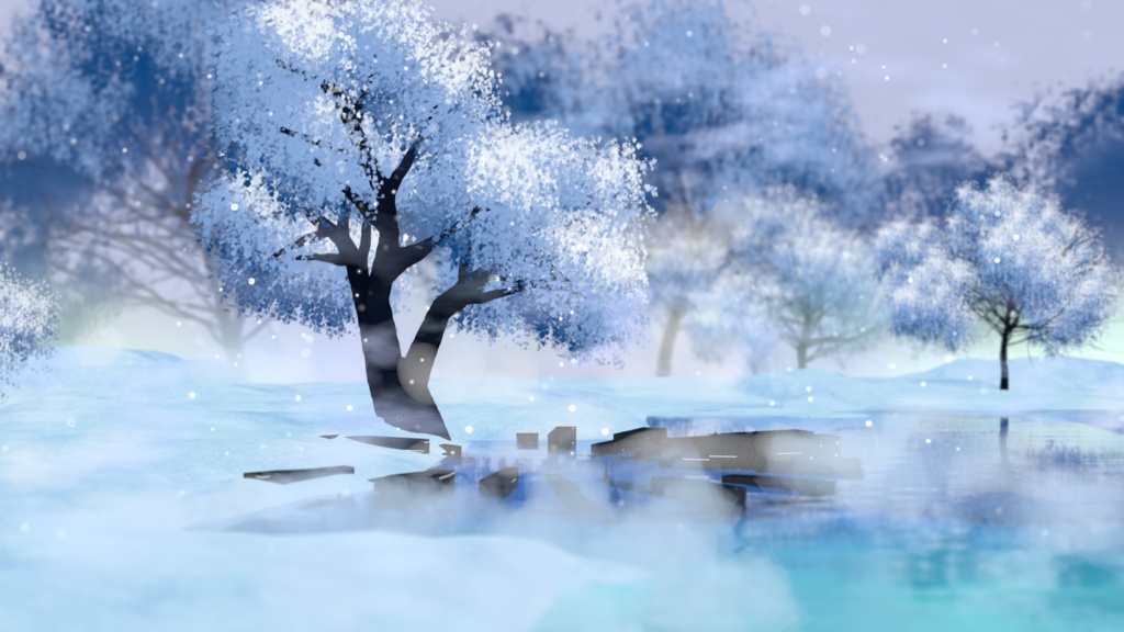 Animated Background - White Forest