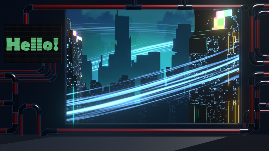 Animated Background - Cyber City