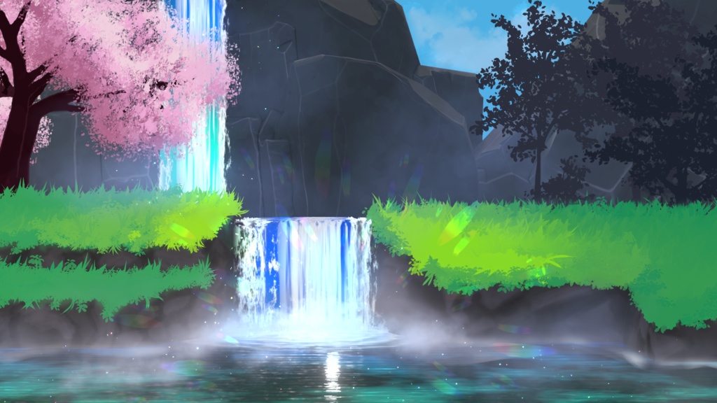 Animated Background - Waterfalls