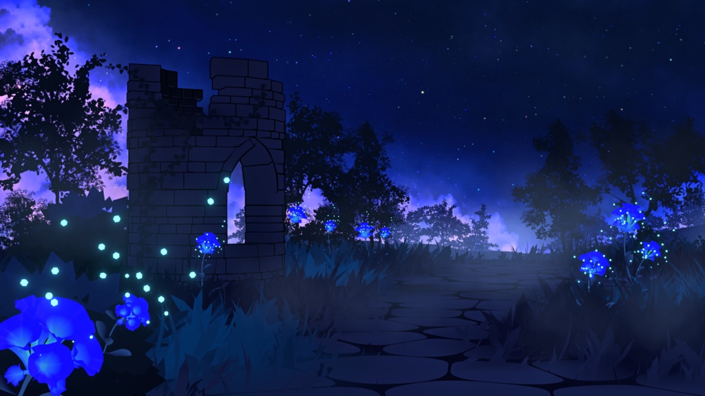 Animated Background - Mystical Flowers