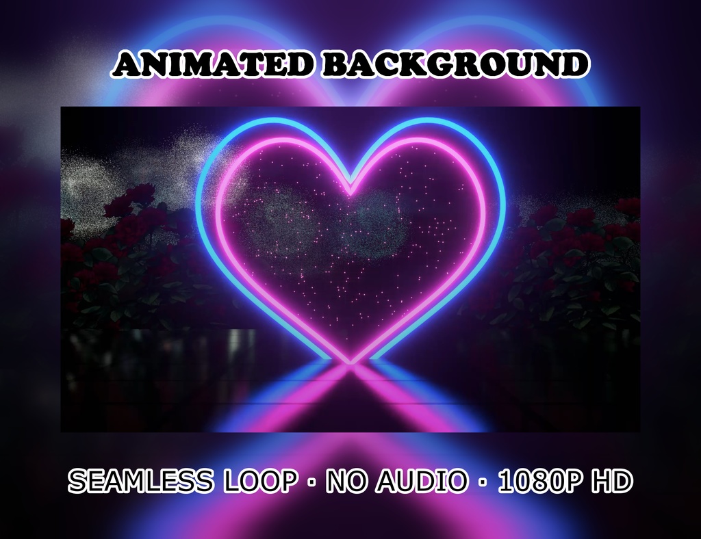 Animated Background - Neon Heart