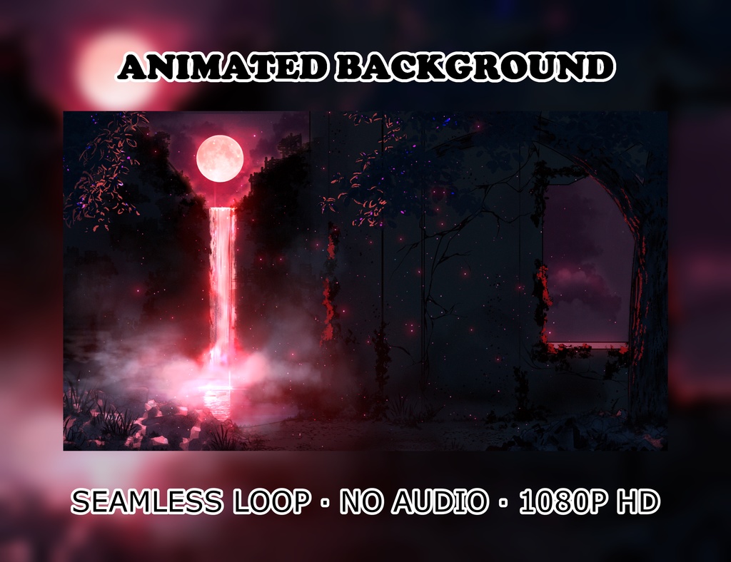 Animated Background - Crimson Moon