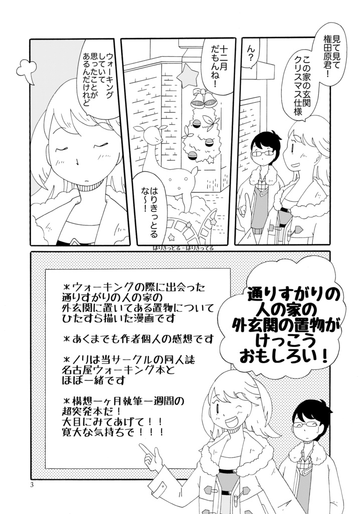 通りすがりの人の家の外玄関の置物がおもしろい