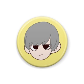 銀髪死んだ目缶バッチ