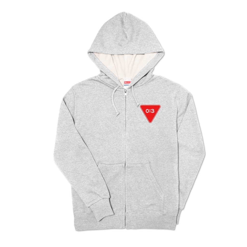 霊退散ジップパーカーGRAY