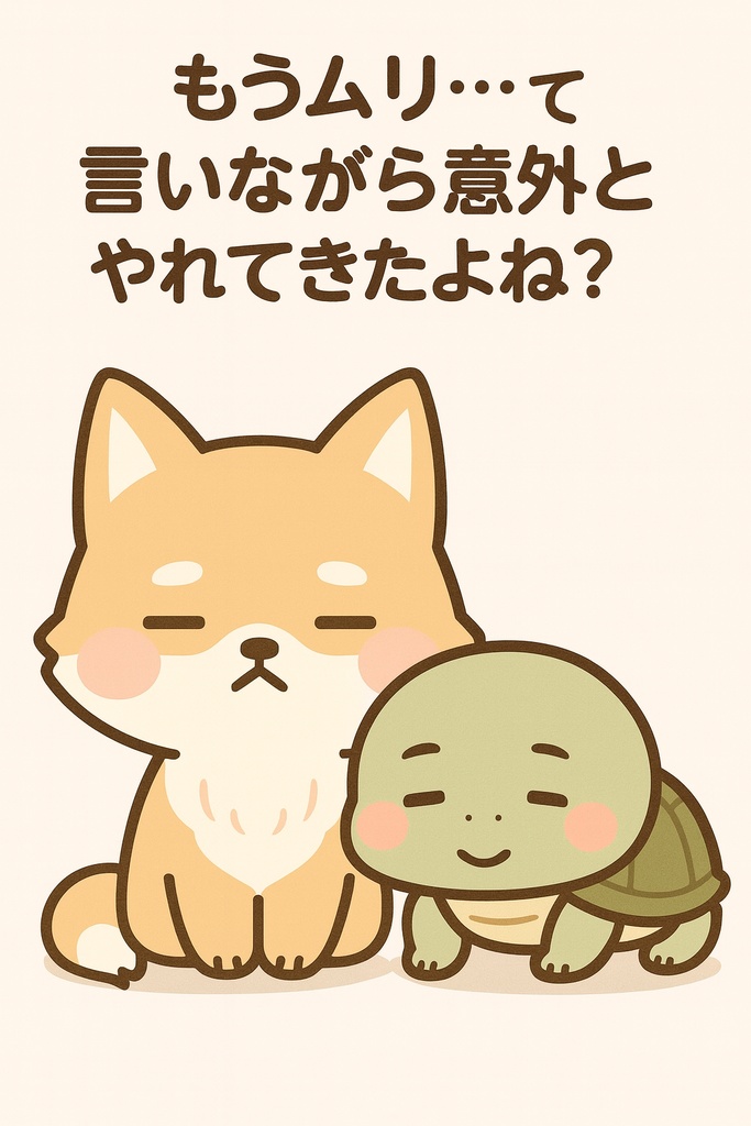 やさしい励ましのキツネ×カメ イラスト7枚パック