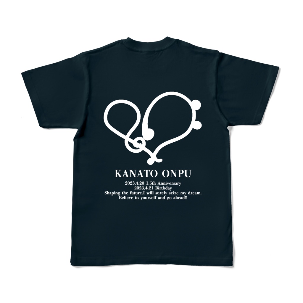 奏音おんぷ生誕祭2023TシャツVer1-ネイビー-