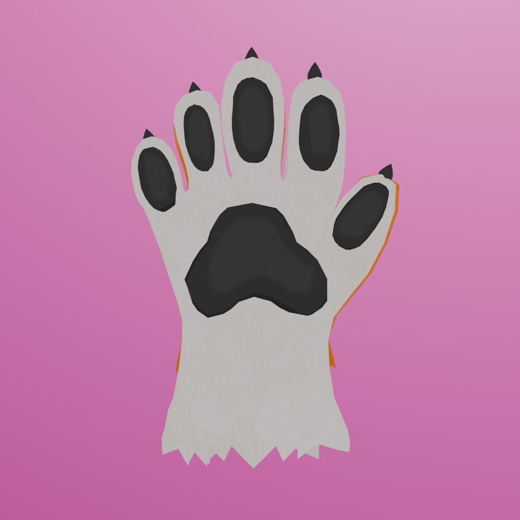 Fluffy VRChat gloves