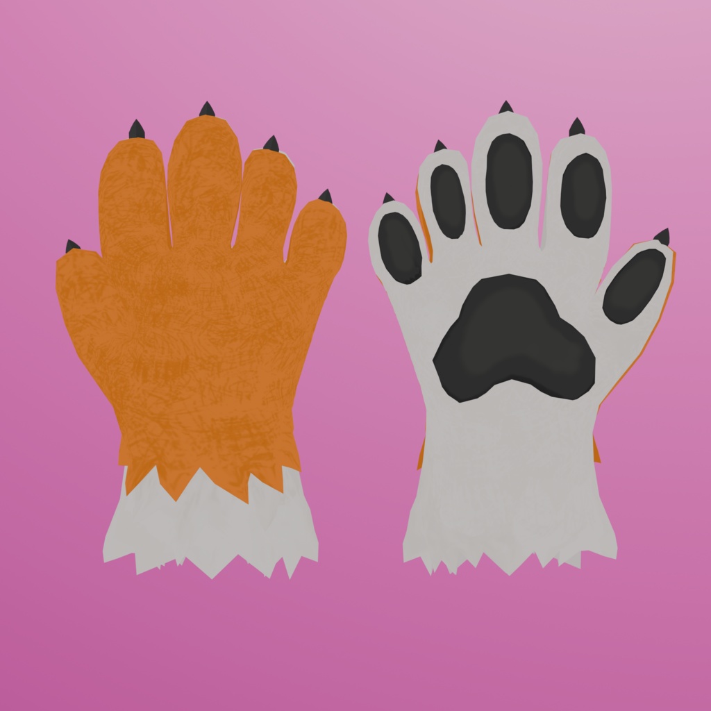 Fluffy VRChat gloves